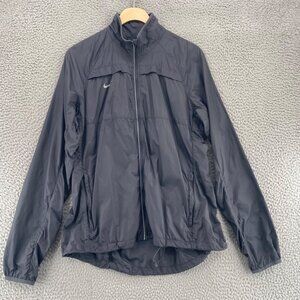 Nike Jacket Womens Large Zoom Run Gray Windbreaker Lightweight Track And Field*